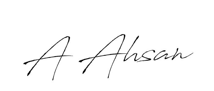 Create a beautiful signature design for name A Ahsan. With this signature (Antro_Vectra) fonts, you can make a handwritten signature for free. A Ahsan signature style 6 images and pictures png