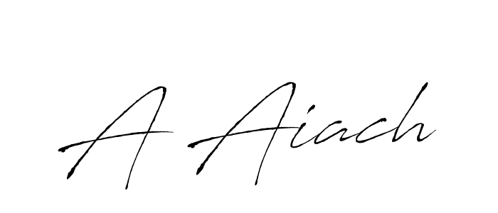 Use a signature maker to create a handwritten signature online. With this signature software, you can design (Antro_Vectra) your own signature for name A Aiach. A Aiach signature style 6 images and pictures png