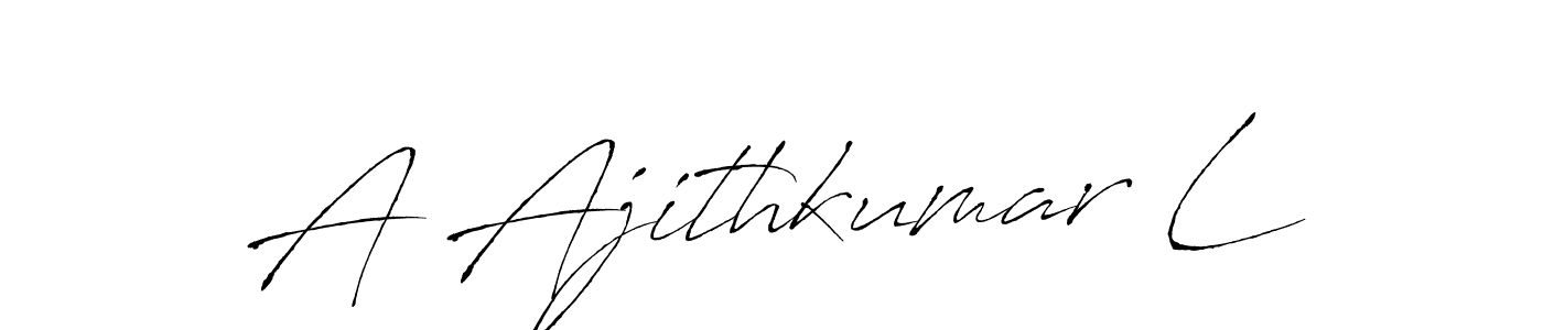 Also You can easily find your signature by using the search form. We will create A Ajithkumar L name handwritten signature images for you free of cost using Antro_Vectra sign style. A Ajithkumar L signature style 6 images and pictures png