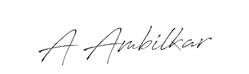 How to make A Ambilkar name signature. Use Antro_Vectra style for creating short signs online. This is the latest handwritten sign. A Ambilkar signature style 6 images and pictures png
