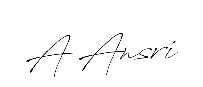 Design your own signature with our free online signature maker. With this signature software, you can create a handwritten (Antro_Vectra) signature for name A Ansri. A Ansri signature style 6 images and pictures png