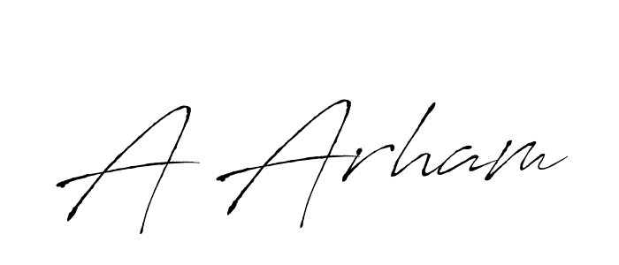 Use a signature maker to create a handwritten signature online. With this signature software, you can design (Antro_Vectra) your own signature for name A Arham. A Arham signature style 6 images and pictures png