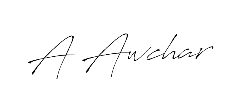 Design your own signature with our free online signature maker. With this signature software, you can create a handwritten (Antro_Vectra) signature for name A Awchar. A Awchar signature style 6 images and pictures png