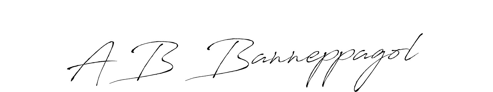 Also we have A B  Banneppagol name is the best signature style. Create professional handwritten signature collection using Antro_Vectra autograph style. A B  Banneppagol signature style 6 images and pictures png