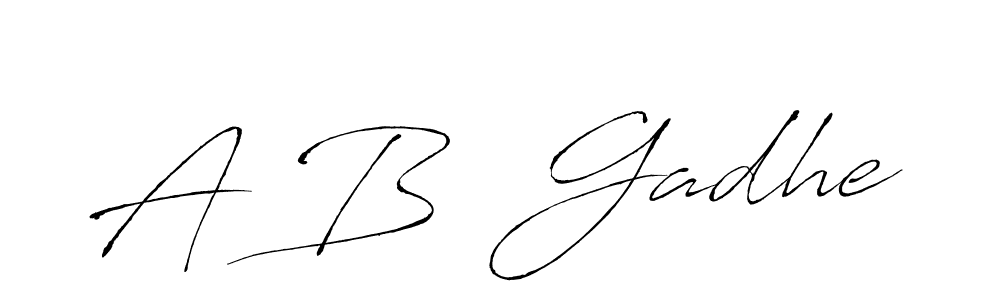 How to make A B  Gadhe name signature. Use Antro_Vectra style for creating short signs online. This is the latest handwritten sign. A B  Gadhe signature style 6 images and pictures png