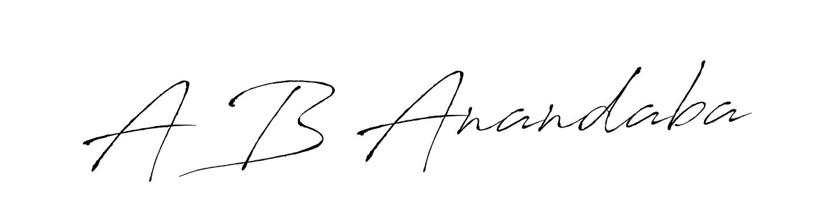 Create a beautiful signature design for name A B Anandaba. With this signature (Antro_Vectra) fonts, you can make a handwritten signature for free. A B Anandaba signature style 6 images and pictures png