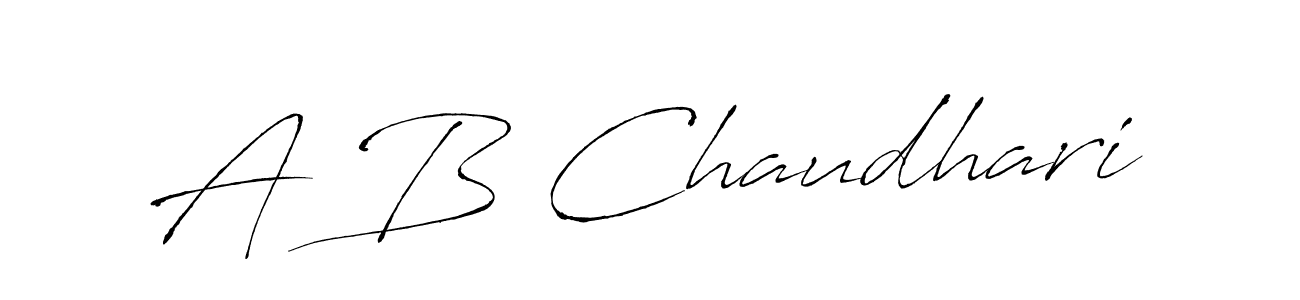 A B Chaudhari stylish signature style. Best Handwritten Sign (Antro_Vectra) for my name. Handwritten Signature Collection Ideas for my name A B Chaudhari. A B Chaudhari signature style 6 images and pictures png