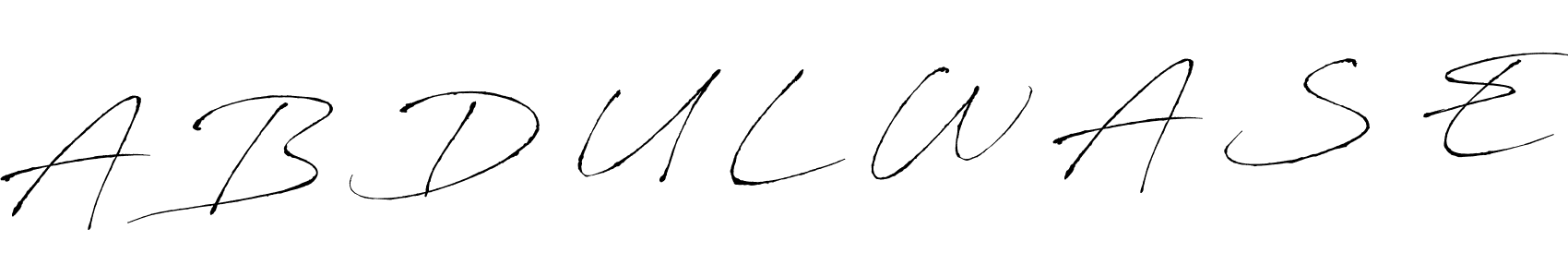 The best way (Antro_Vectra) to make a short signature is to pick only two or three words in your name. The name A B D U L W A S E include a total of six letters. For converting this name. A B D U L W A S E signature style 6 images and pictures png