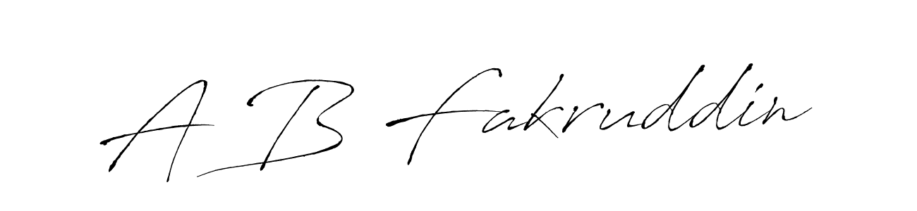 Make a beautiful signature design for name A B Fakruddin. With this signature (Antro_Vectra) style, you can create a handwritten signature for free. A B Fakruddin signature style 6 images and pictures png