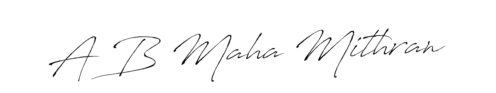 Also we have A B Maha Mithran name is the best signature style. Create professional handwritten signature collection using Antro_Vectra autograph style. A B Maha Mithran signature style 6 images and pictures png