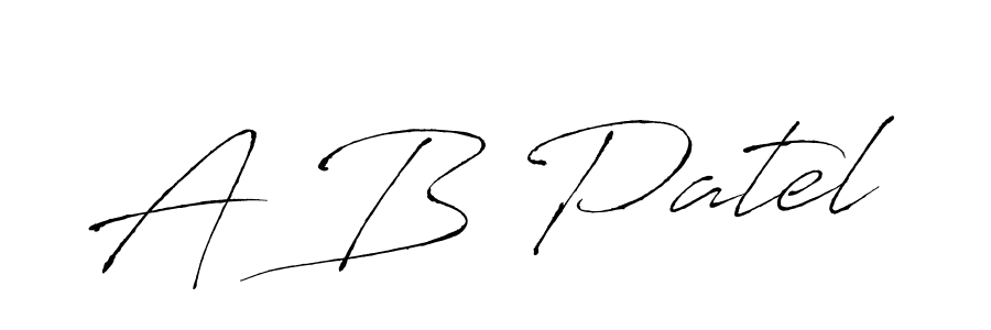 Make a beautiful signature design for name A B Patel. With this signature (Antro_Vectra) style, you can create a handwritten signature for free. A B Patel signature style 6 images and pictures png