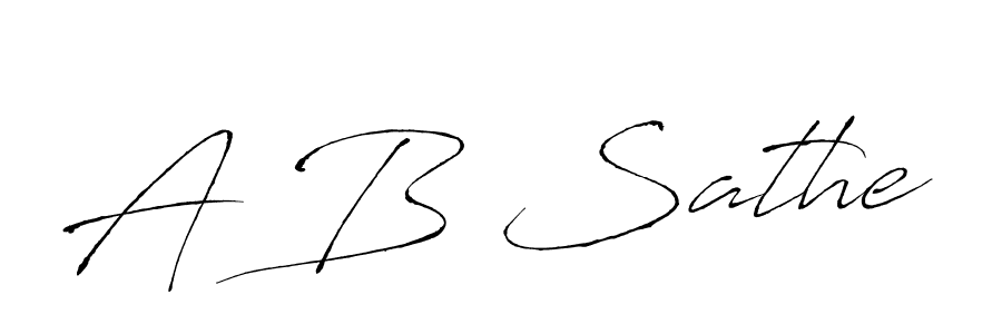 The best way (Antro_Vectra) to make a short signature is to pick only two or three words in your name. The name A B Sathe include a total of six letters. For converting this name. A B Sathe signature style 6 images and pictures png