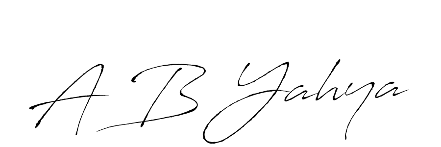 Design your own signature with our free online signature maker. With this signature software, you can create a handwritten (Antro_Vectra) signature for name A B Yahya. A B Yahya signature style 6 images and pictures png