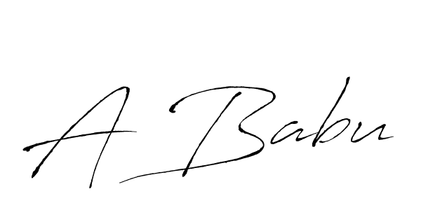 Design your own signature with our free online signature maker. With this signature software, you can create a handwritten (Antro_Vectra) signature for name A Babu. A Babu signature style 6 images and pictures png