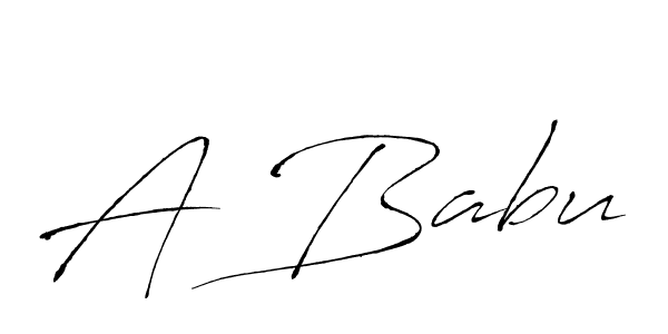 Design your own signature with our free online signature maker. With this signature software, you can create a handwritten (Antro_Vectra) signature for name A Babu. A Babu signature style 6 images and pictures png