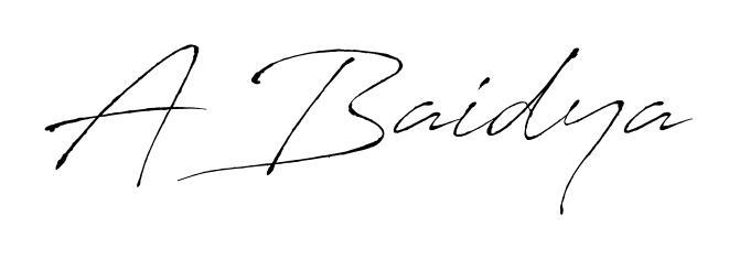 Generate high-definition signature styles for A Baidya. The Antro_Vectra typeface ensures crisp legibility and sophisticated design. A Baidya signature style 6 images and pictures png