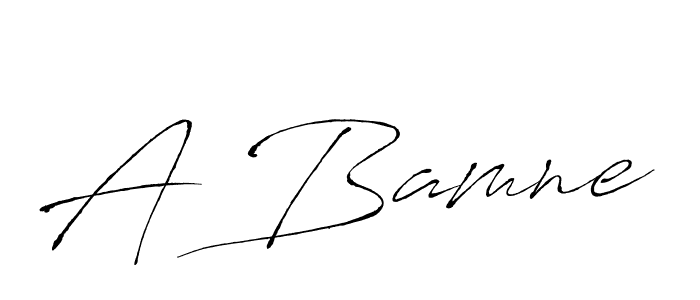Design your own signature with our free online signature maker. With this signature software, you can create a handwritten (Antro_Vectra) signature for name A Bamne. A Bamne signature style 6 images and pictures png