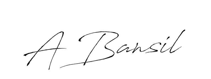 How to make A Bansil signature? Antro_Vectra is a professional autograph style. Create handwritten signature for A Bansil name. A Bansil signature style 6 images and pictures png