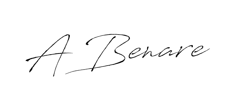 Make a beautiful signature design for name A Benare. With this signature (Antro_Vectra) style, you can create a handwritten signature for free. A Benare signature style 6 images and pictures png