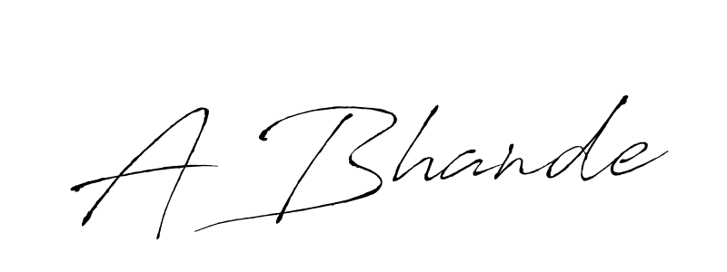 Create a beautiful signature design for name A Bhande. With this signature (Antro_Vectra) fonts, you can make a handwritten signature for free. A Bhande signature style 6 images and pictures png