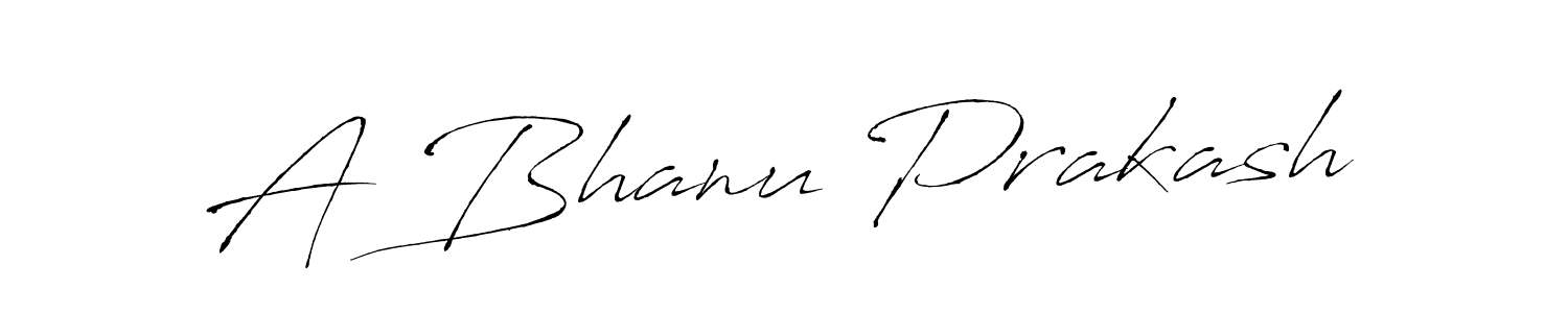 Create a beautiful signature design for name A Bhanu Prakash. With this signature (Antro_Vectra) fonts, you can make a handwritten signature for free. A Bhanu Prakash signature style 6 images and pictures png