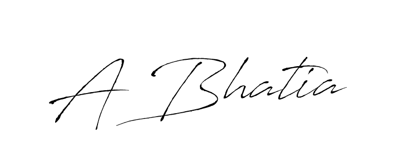 Create a beautiful signature design for name A Bhatia. With this signature (Antro_Vectra) fonts, you can make a handwritten signature for free. A Bhatia signature style 6 images and pictures png