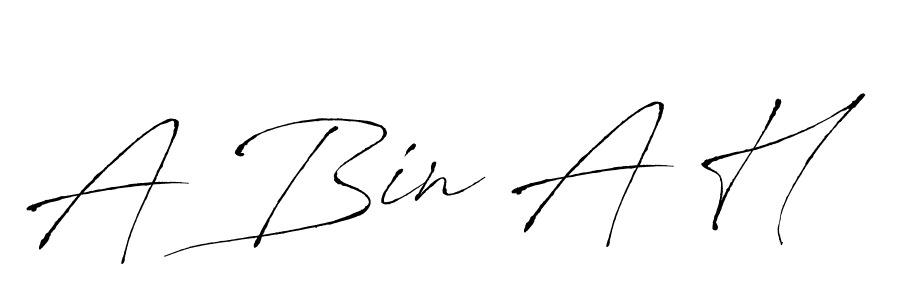 How to make A Bin A H name signature. Use Antro_Vectra style for creating short signs online. This is the latest handwritten sign. A Bin A H signature style 6 images and pictures png