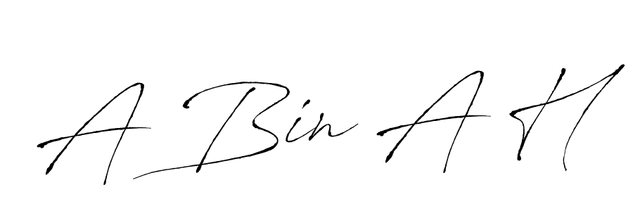 How to make A Bin A H name signature. Use Antro_Vectra style for creating short signs online. This is the latest handwritten sign. A Bin A H signature style 6 images and pictures png