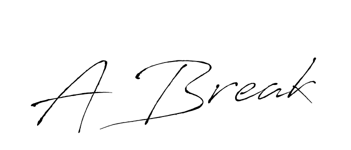 Create a beautiful signature design for name A Break. With this signature (Antro_Vectra) fonts, you can make a handwritten signature for free. A Break signature style 6 images and pictures png