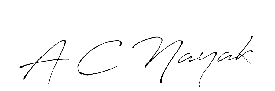 Design your own signature with our free online signature maker. With this signature software, you can create a handwritten (Antro_Vectra) signature for name A C Nayak. A C Nayak signature style 6 images and pictures png