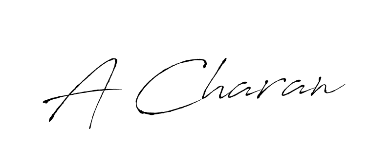 Design your own signature with our free online signature maker. With this signature software, you can create a handwritten (Antro_Vectra) signature for name A Charan. A Charan signature style 6 images and pictures png