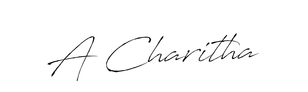 A Charitha stylish signature style. Best Handwritten Sign (Antro_Vectra) for my name. Handwritten Signature Collection Ideas for my name A Charitha. A Charitha signature style 6 images and pictures png