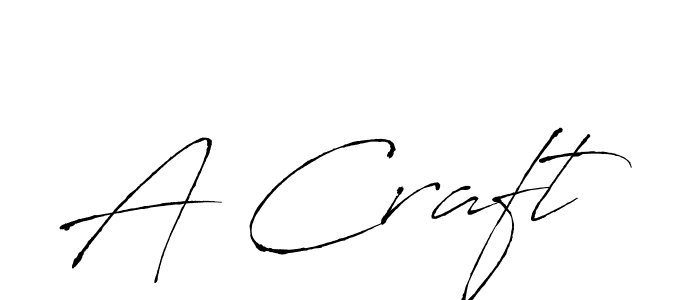 Make a beautiful signature design for name A Craft. With this signature (Antro_Vectra) style, you can create a handwritten signature for free. A Craft signature style 6 images and pictures png