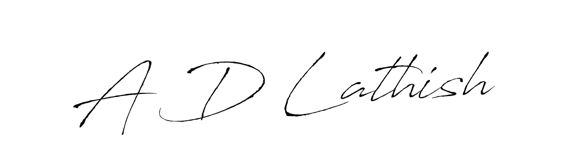 Create a beautiful signature design for name A D Lathish. With this signature (Antro_Vectra) fonts, you can make a handwritten signature for free. A D Lathish signature style 6 images and pictures png