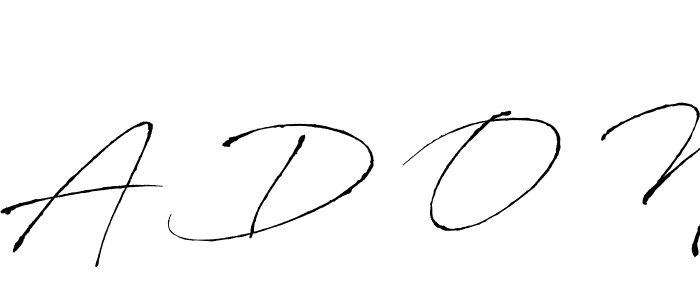 Make a beautiful signature design for name A D O N. With this signature (Antro_Vectra) style, you can create a handwritten signature for free. A D O N signature style 6 images and pictures png