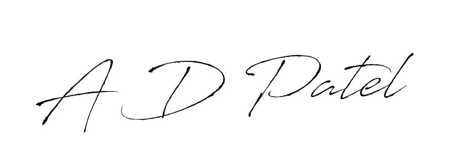 Create a beautiful signature design for name A D Patel. With this signature (Antro_Vectra) fonts, you can make a handwritten signature for free. A D Patel signature style 6 images and pictures png