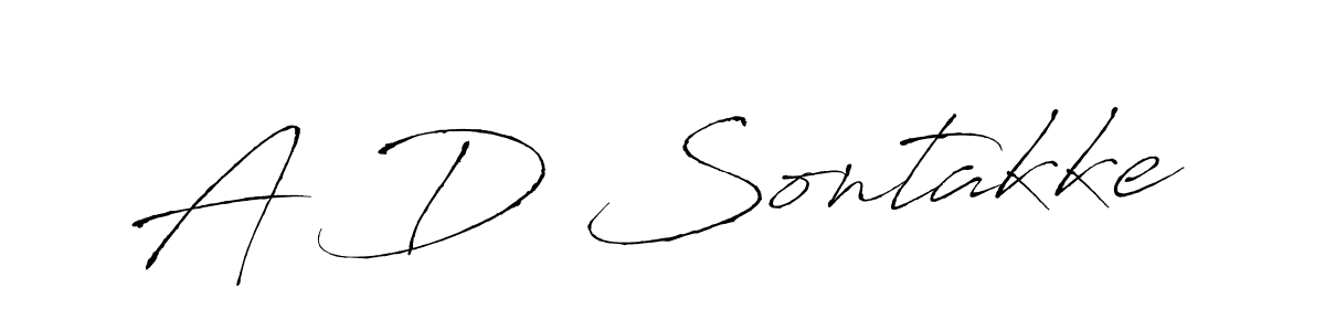 Design your own signature with our free online signature maker. With this signature software, you can create a handwritten (Antro_Vectra) signature for name A D Sontakke. A D Sontakke signature style 6 images and pictures png