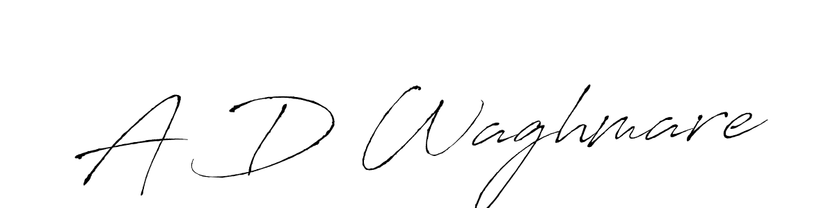 A D Waghmare stylish signature style. Best Handwritten Sign (Antro_Vectra) for my name. Handwritten Signature Collection Ideas for my name A D Waghmare. A D Waghmare signature style 6 images and pictures png