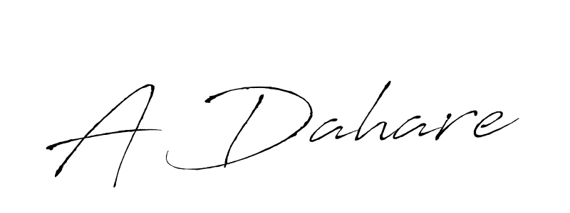 A Dahare stylish signature style. Best Handwritten Sign (Antro_Vectra) for my name. Handwritten Signature Collection Ideas for my name A Dahare. A Dahare signature style 6 images and pictures png