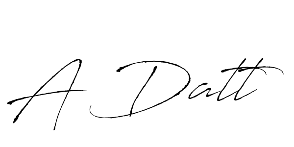 The best way (Antro_Vectra) to make a short signature is to pick only two or three words in your name. The name A Datt include a total of six letters. For converting this name. A Datt signature style 6 images and pictures png