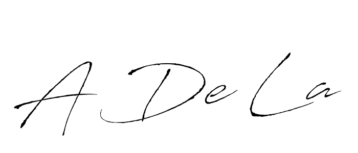 How to make A De La signature? Antro_Vectra is a professional autograph style. Create handwritten signature for A De La name. A De La signature style 6 images and pictures png