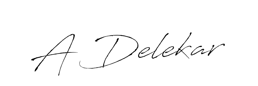 How to make A Delekar signature? Antro_Vectra is a professional autograph style. Create handwritten signature for A Delekar name. A Delekar signature style 6 images and pictures png
