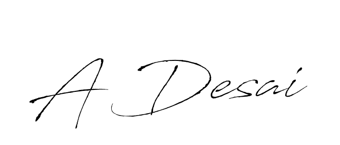 How to make A Desai signature? Antro_Vectra is a professional autograph style. Create handwritten signature for A Desai name. A Desai signature style 6 images and pictures png