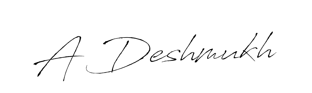 Create a beautiful signature design for name A Deshmukh. With this signature (Antro_Vectra) fonts, you can make a handwritten signature for free. A Deshmukh signature style 6 images and pictures png