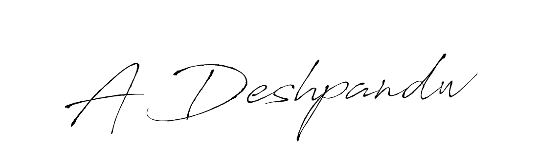 Create a beautiful signature design for name A Deshpandw. With this signature (Antro_Vectra) fonts, you can make a handwritten signature for free. A Deshpandw signature style 6 images and pictures png