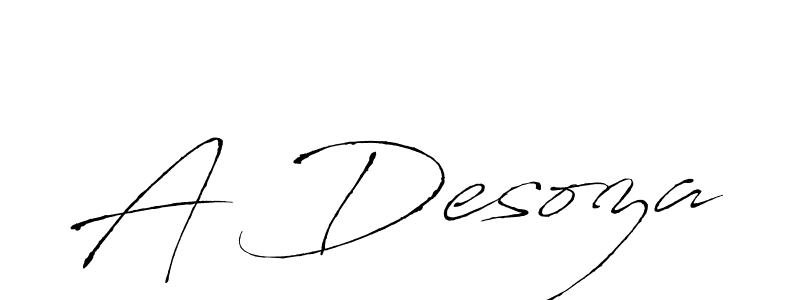 How to make A Desoza signature? Antro_Vectra is a professional autograph style. Create handwritten signature for A Desoza name. A Desoza signature style 6 images and pictures png