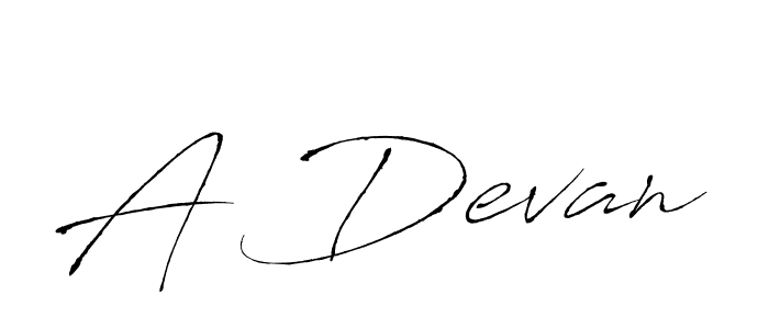 Design your own signature with our free online signature maker. With this signature software, you can create a handwritten (Antro_Vectra) signature for name A Devan. A Devan signature style 6 images and pictures png