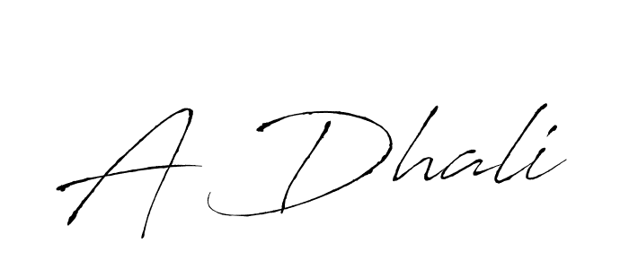 How to make A Dhali name signature. Use Antro_Vectra style for creating short signs online. This is the latest handwritten sign. A Dhali signature style 6 images and pictures png