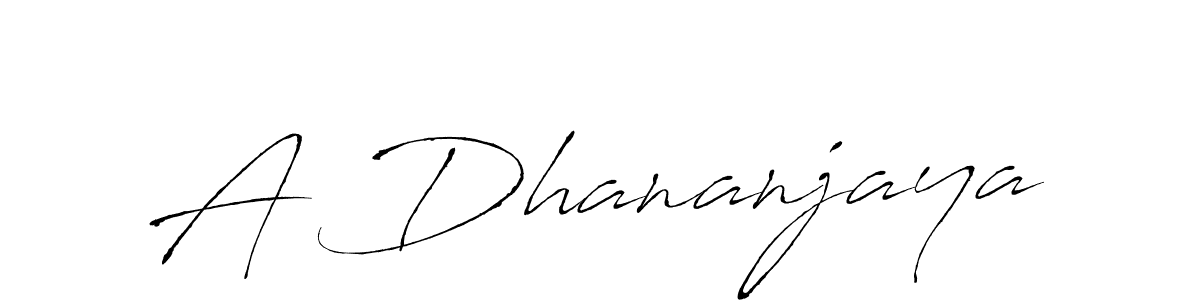 A Dhananjaya stylish signature style. Best Handwritten Sign (Antro_Vectra) for my name. Handwritten Signature Collection Ideas for my name A Dhananjaya. A Dhananjaya signature style 6 images and pictures png