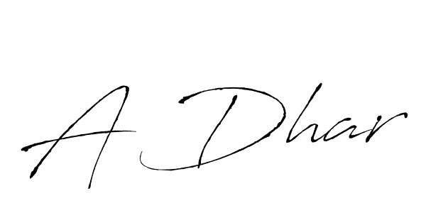How to make A Dhar signature? Antro_Vectra is a professional autograph style. Create handwritten signature for A Dhar name. A Dhar signature style 6 images and pictures png